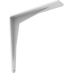 Chevron Countertop Support Bracket 18 x 2 x 18 Inch, Flat White
