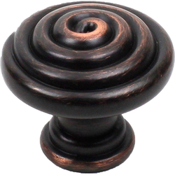 Omega 1-3/8 Inch Diameter Regent Bronze Copper Cabinet Knob