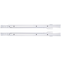 20 Inch Length Epoxy Coated Self-Close Side Mount Drawer Slide With 3/4 Extension, Pair, White