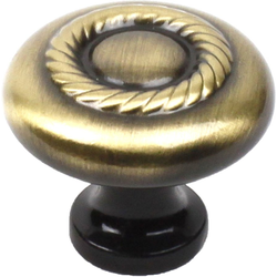 Aztec 1-1/4 Inch Diameter Brushed Antique Brass Cabinet Knob