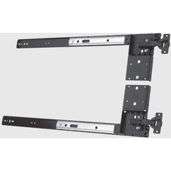 30% OFF Knape and Vogt 8070 Inset Pocket and Flipper Door Slide, 18" Length Length (13.46" Travel), Including 35mm Bore Self-Closing Hinges and Mounting Plates, Pair, Ebony Black 