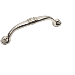 Lisbon 3-3/4 Inch Center to Center Satin Nickel Cabinet Pull