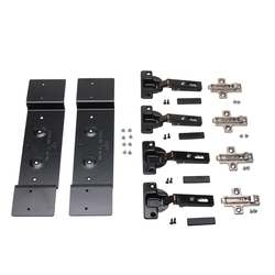 30% OFF Knape and Vogt 8091 Full Overlay Pocket Door Kit including Self-Closing (Spring) Hinges and Mounting Plates, Requires KV-8091 Pocket Door Slide and Interior Partition Mounting Wall, Black