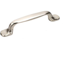 Lisbon 3-3/4 Inch Center to Center Satin Nickel Cabinet Pull