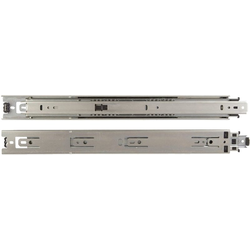 28 Inch Length Overtravel Side Mount Drawer Slide With 100 Lbs Weight Bulk, Pair, Anochrome