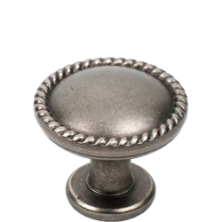 Hawthorne 1-1/4 Inch Diameter Antique Pewter Cabinet Knob