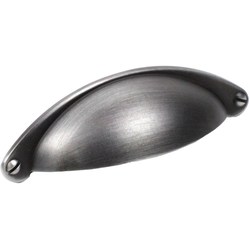Glacier 2-1/2 Inch Center to Center Weathered Pewter Cabinet Cup Pull