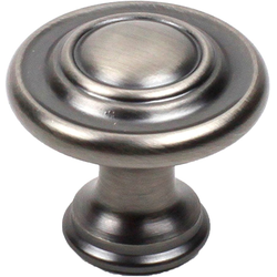 Baroque II 1-3/8 Inch Diameter Brushed Antique Pewter Cabinet Knob