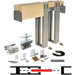 48 Inch x 96 Inch Maximum Door Size Pocket Door Frame Set, 2000HD Series, 400 Lbs Load Bearing