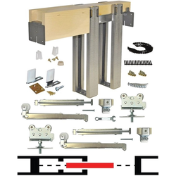 48 Inch x 96 Inch Maximum Door Size Soft-Close Pocket Door Frame Set, 2000SC Series, 330 Lbs Load Bearing