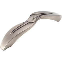 Tulip 3-3/4 Inch Center to Center Antique Pewter Cabinet Pull
