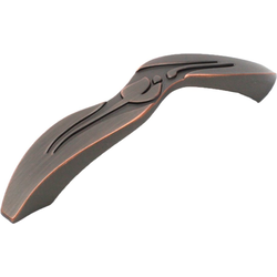 Tulip 3-3/4 Inch Center to Center Antique Bronze Copper Cabinet Pull
