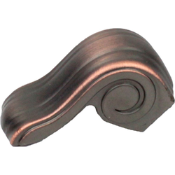 Volute 5/8 Inch Diameter Antique Bronze With Copper Cabinet Knob