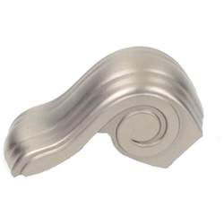 Volute 5/8 Inch Diameter Dull Satin Nickel Cabinet Knob