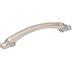Volute 3-1/2 Inch Center to Center Dull Satin Nickel Cabinet Pull