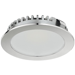 Loox 2094 Recess Mount Spot Light, 12V/2.5W, 4000K Cool White, Surface Mount Trim Available, Light Lead Included, Chrome
