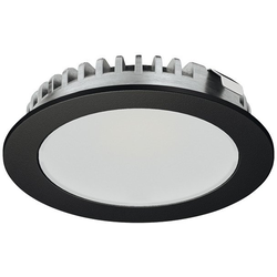  Loox 2094 Recess Mount Spot Light, 12V/2.5W, 3000K Warm White, Surface Mount Trim Available, Light Lead Included, Black