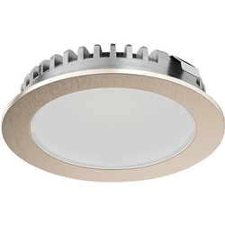 Loox 2094 Recess Mount Spot Light, 12V/2.5W, 3000K Warm White, Surface Mount Trim Available, Light Lead Included, Stainless Steel/Nickel Plated