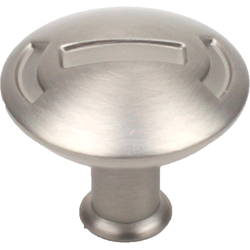 Medieval 1-3/16 Inch Diameter Dull Satin Nickel Cabinet Knob