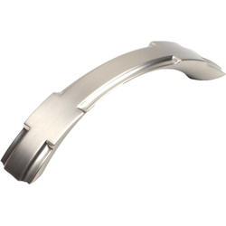 Medieval 3-3/4 Inch Center to Center Dull Satin Nickel Cabinet Pull