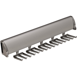 11-7/8 Inch Length TAG Synergy Elite Tie Rack, Full Extension Slide, 15 Hooks, Chrome