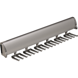 13-7/8 Inch Length TAG Synergy Elite Tie Rack, Full Extension Slide, 18 Hooks, Chrome
