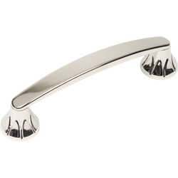 Cali 3-3/4 Inch Center to Center Polished Nickel Cabinet Pull
