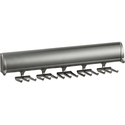 11-7/8 Inch Length TAG Synergy Elite Tie Rack, Full Extension Slide, 15 Hooks, Slate