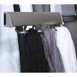 20% OFF 13-7/8 inch Length TAG Synergy Elite Full Extension Slide Scarf Rack, 6 Hooks, Black