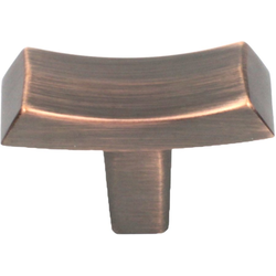 L'Arco 1-13/16 Inch Diameter Antique Bronze W/ Copper Cabinet Knob