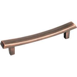 L'Arco 5-1/16 Inch Center to Center Antique Bronze W/ Copper Cabinet Pull