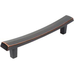 L'arco 5-1/16 Inch Center to Center Regent Bronze Cabinet Pull