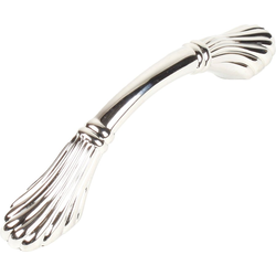 Orchid 3-3/4 Inch Center to Center Polished Nickel Cabinet Pull
