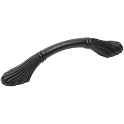 Orchid 3-3/4 Inch Center to Center Gun Metal Cabinet Pull