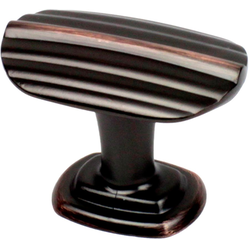Isis 1-1/2 Inch Diameter Antique Bronze W/ Copper Cabinet Knob