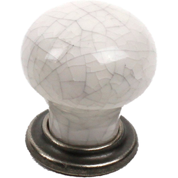 Nordic 1-3/16 Inch Diameter Antique Pewter/Grey Crackle Cabinet Knob