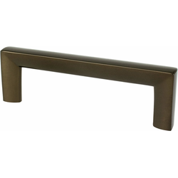 3-3/4 Inch Center to Center Metro Collection Contemporary Style Cabinet Pull, Toasted Bronze