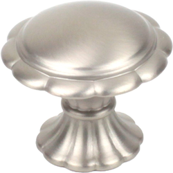 Fiori 1-3/8 Inch Diameter Dull Satin Nickel Cabinet Knob
