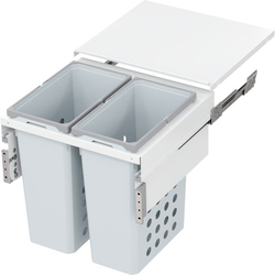 30% OFF 93 Quart VS WASH Top Mount Full Height Double Pull-Out Soft-Closing Laundry Hamper For 22-1/2 Inch Frameless Opening Width, White