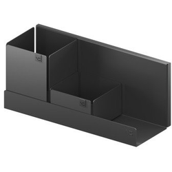 12-5/8 Inch Width x 4-3/4 Inch Depth VS ADD Board Metal Floating Shelf Kit with 2 Shelf Bins, Carbon Steel Gray