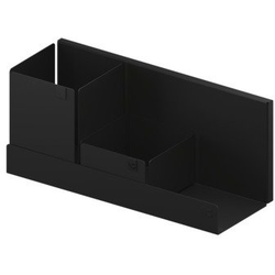 12-5/8 Inch Width x 4-3/4 Inch Depth VS ADD Board Metal Floating Shelf Kit with 2 Shelf Bins, Black