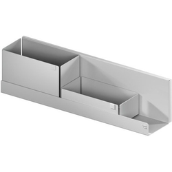 21-1/16 Inch Width x 4-3/4 Inch Depth VS ADD Board Metal Floating Shelf Kit with 3 Shelf Bins, Silver