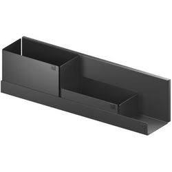 21-1/16 Inch Width x 4-3/4 Inch Depth VS ADD Board Metal Floating Shelf Kit with 3 Shelf Bins, Carbon Steel Gray