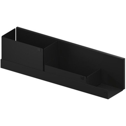21-1/16 Inch Width x 4-3/4 Inch Depth VS ADD Board Metal Floating Shelf Kit with 3 Shelf Bins, Black