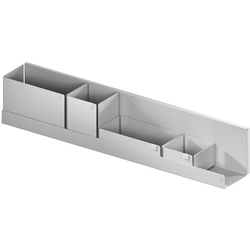 29-1/2 Inch Width x 4-3/4 Inch Depth VS ADD Board Metal Floating Shelf Kit with 4 Shelf Bins, Silver
