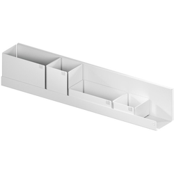 29-1/2 Inch Width x 4-3/4 Inch Depth VS ADD Board Metal Floating Shelf Kit with 4 Shelf Bins, White
