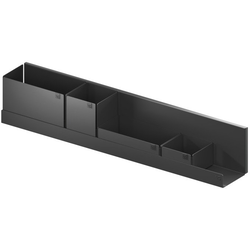 29-1/2 Inch Width x 4-3/4 Inch Depth VS ADD Board Metal Floating Shelf Kit with 4 Shelf Bins, Carbon Steel Gray
