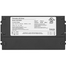 25% OFF Tresco 12V/60W Industrial Dimmable LED Driver, Requires Direct “Hardwire” Connection to Light Leads and 120VAC Circuit, Black
