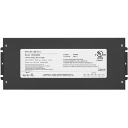 Tresco 12V/180W Industrial Dimmable LED Power Supply, Requires Direct “Hardwire” Connection to Light Leads and 120VAC Circuit, Black