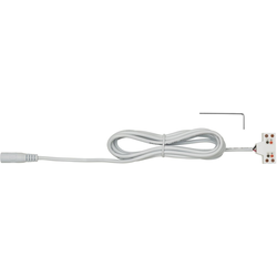 Tresco FlexTape 24V Starter Lead, 79 Inch Length, Barrel to 2-Way Screw-On Tape Light "Tee" Connector, White